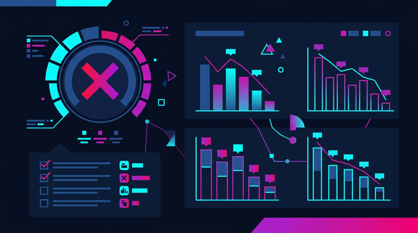 Tableau de monétisation TikTok bloqué avec checklist de conformité et indicateurs de revenus