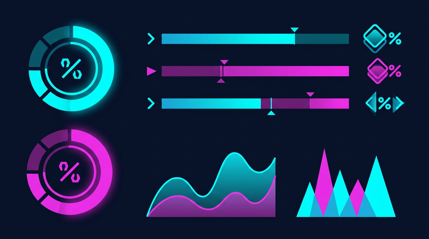 Tableau abstrait comparant les taux d'engagement de comptes TikTok